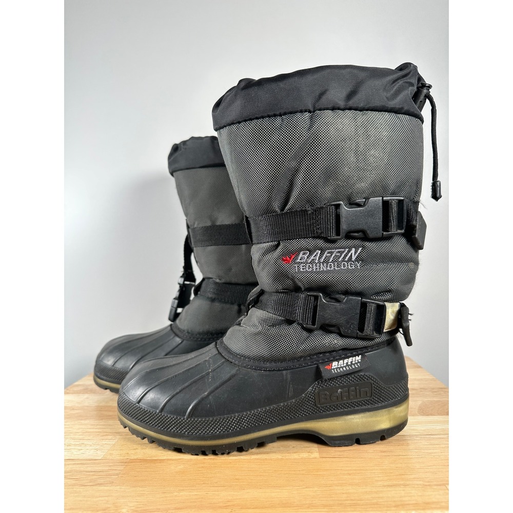 Baffin Snow Boots Technology Black Winter Rugged‎ Buckle Size 7W Women